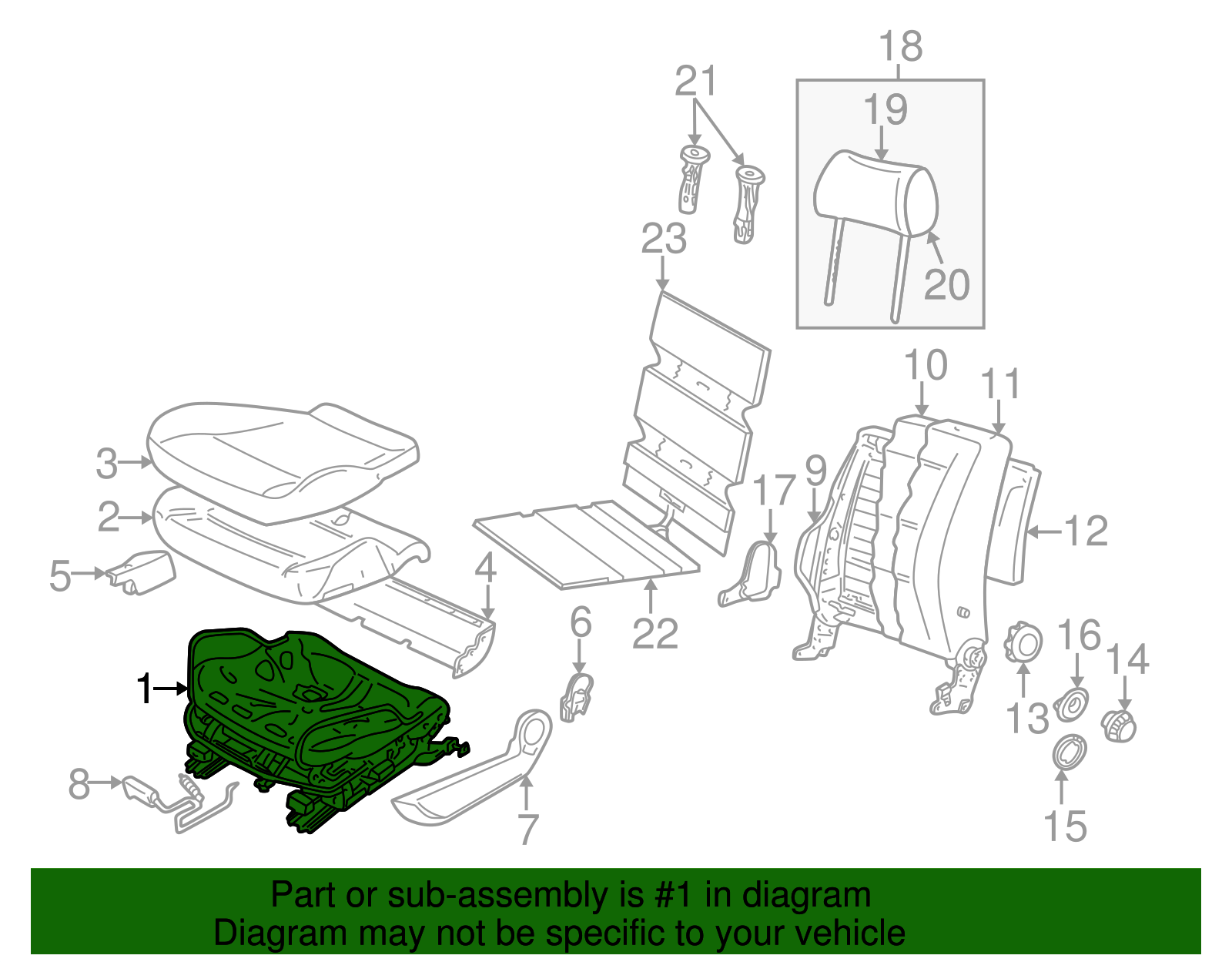 Lower Seat - Volkswagen (8D0-881-107-C)