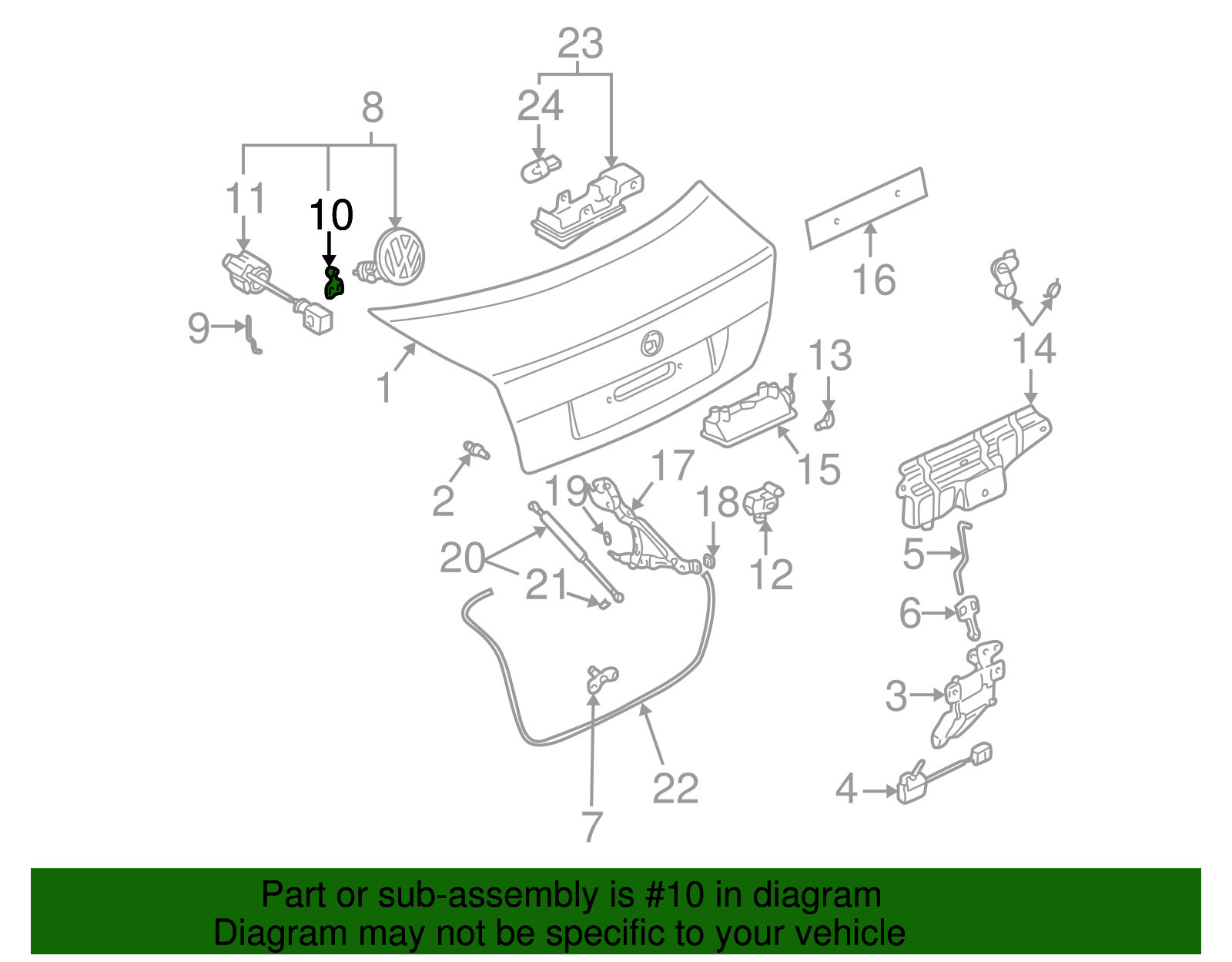 Rod Clip - Volkswagen (3B0-827-637)