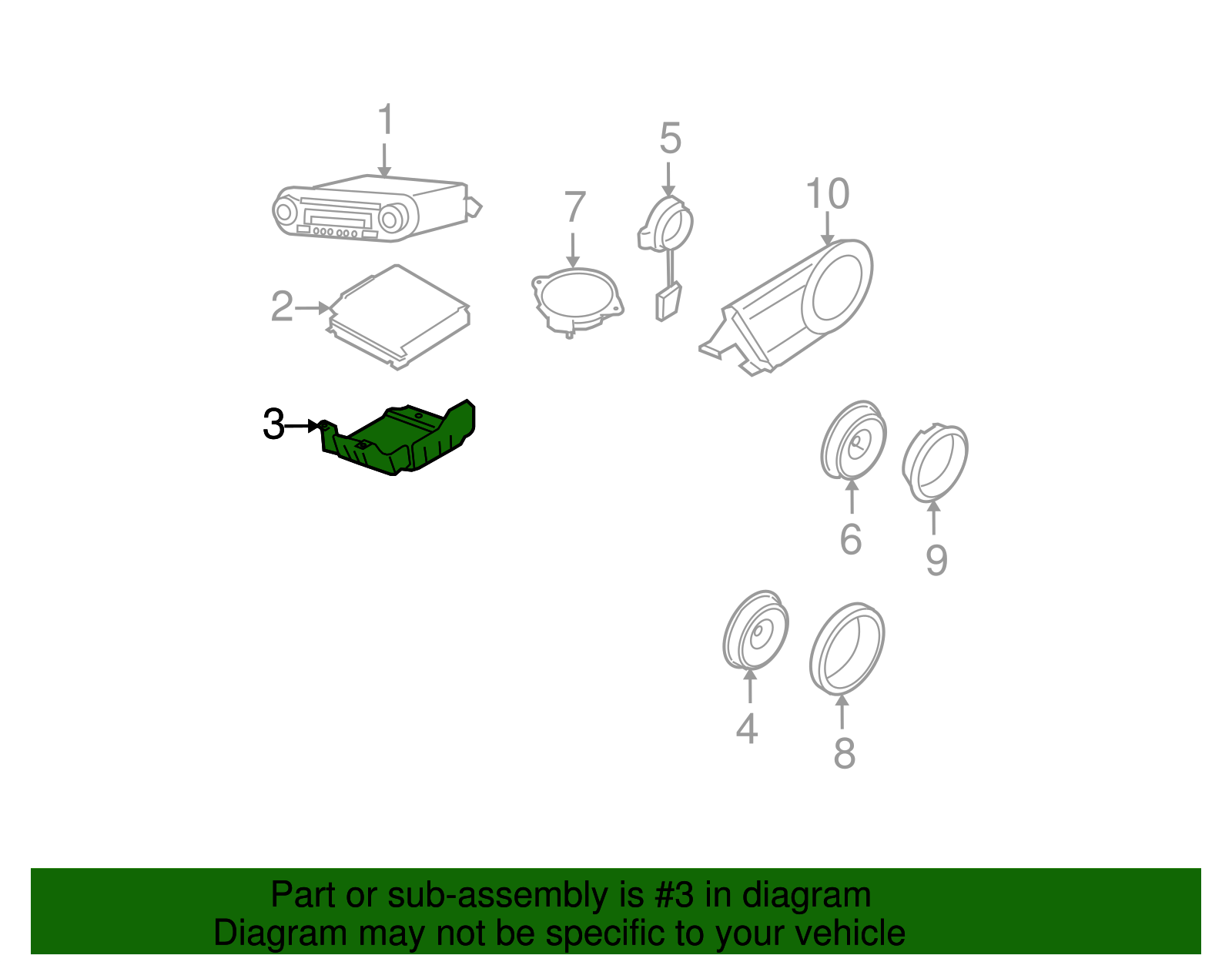 Amplifier Bracket - Volkswagen (1C0-035-493)