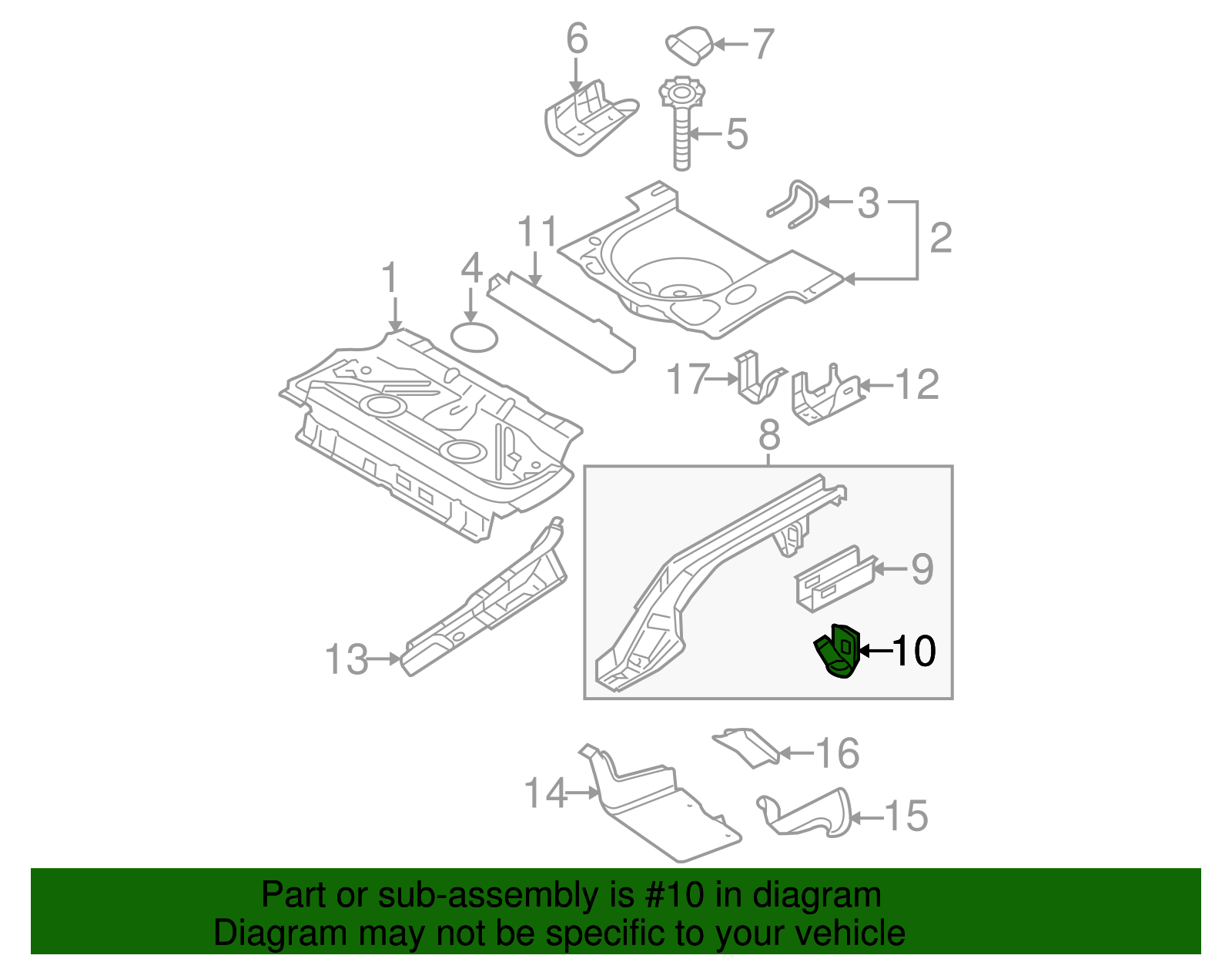 Repair Panel Mount - Volkswagen (1J0-803-215-A)