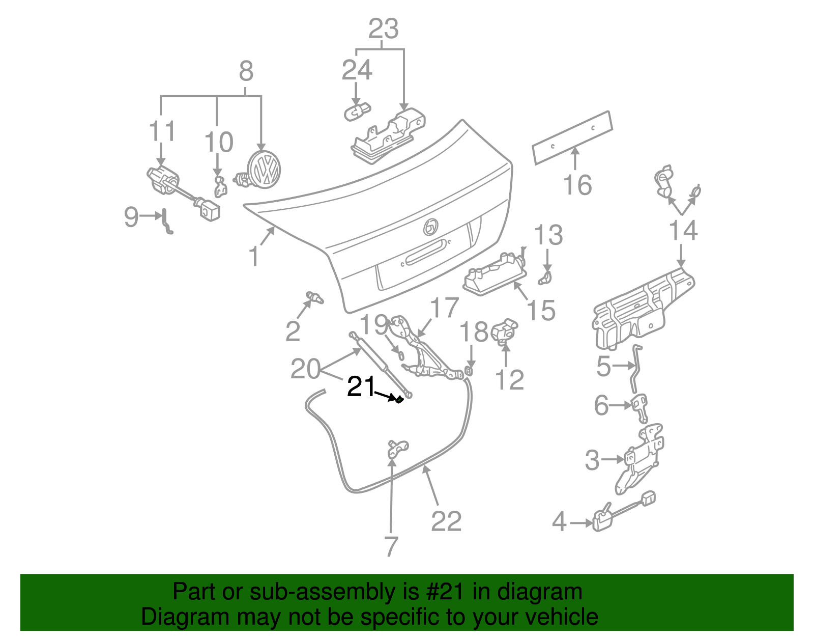 Support Strut Clamp - Volkswagen (443-823-397)