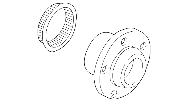 Hub & Bearing - Volkswagen (1J0-598-477)