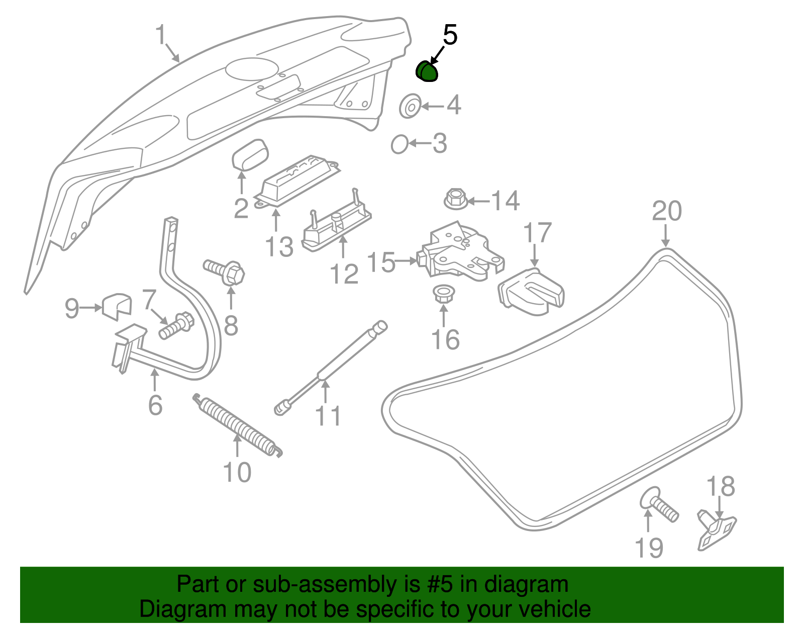 Hood Bumper - Volkswagen (867-827-500-A)