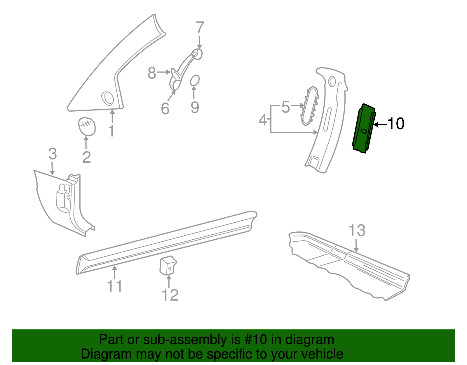Trim Cover - Volkswagen (1J0-868-311-A-Y20)