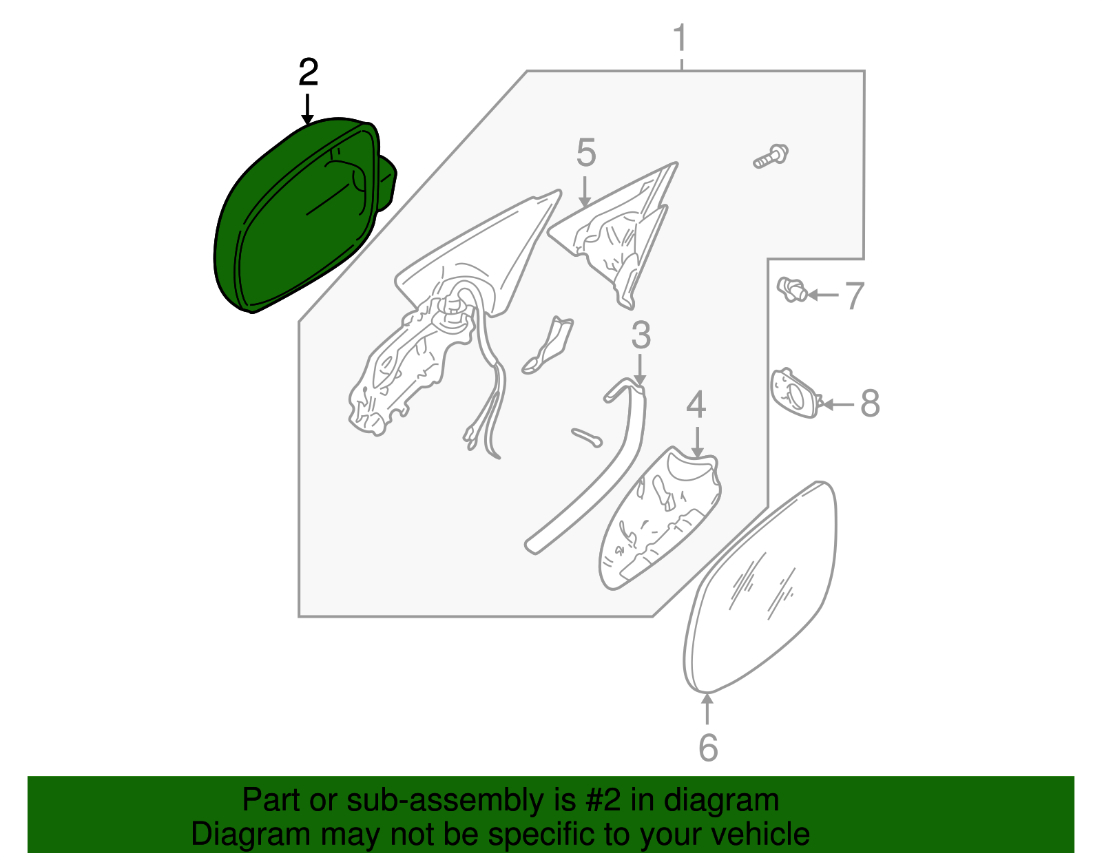 Door Mirror Cover - Volkswagen (3B0-857-537-B-GRU)