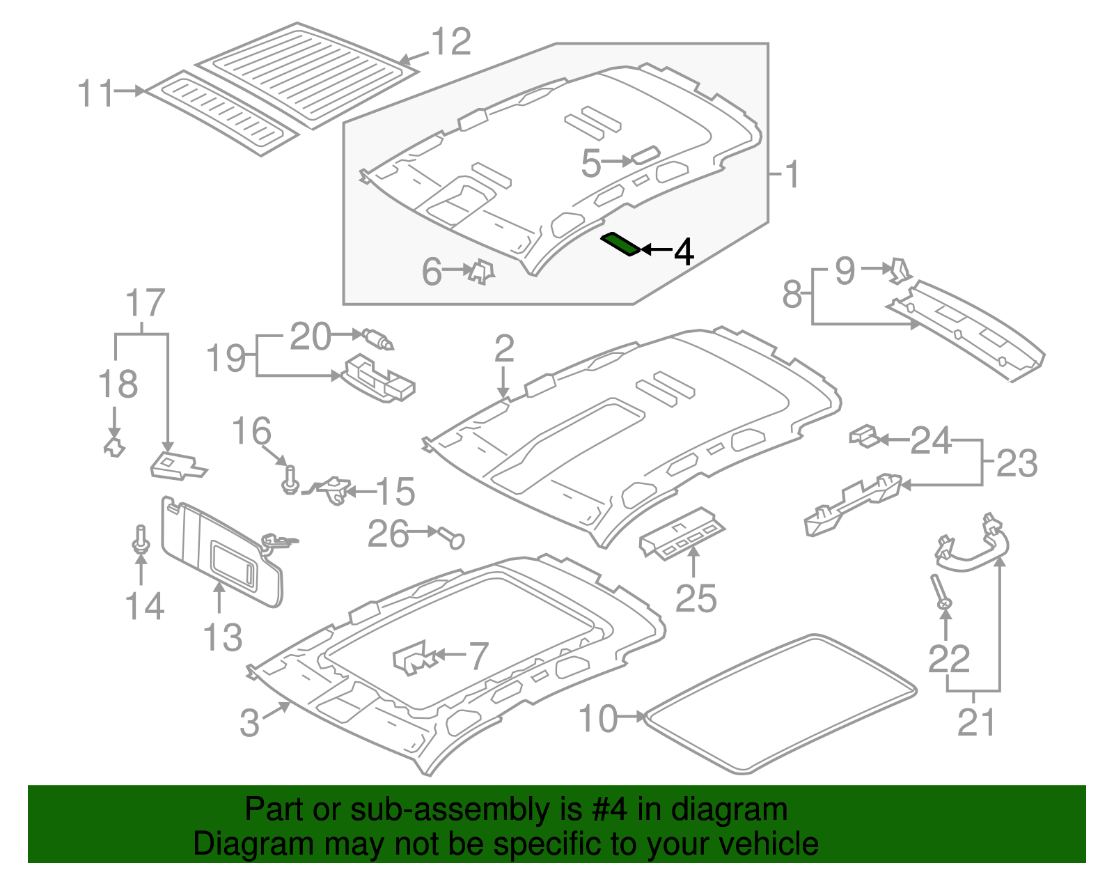Headliner Reinforcement - Volkswagen (3B0-867-600)
