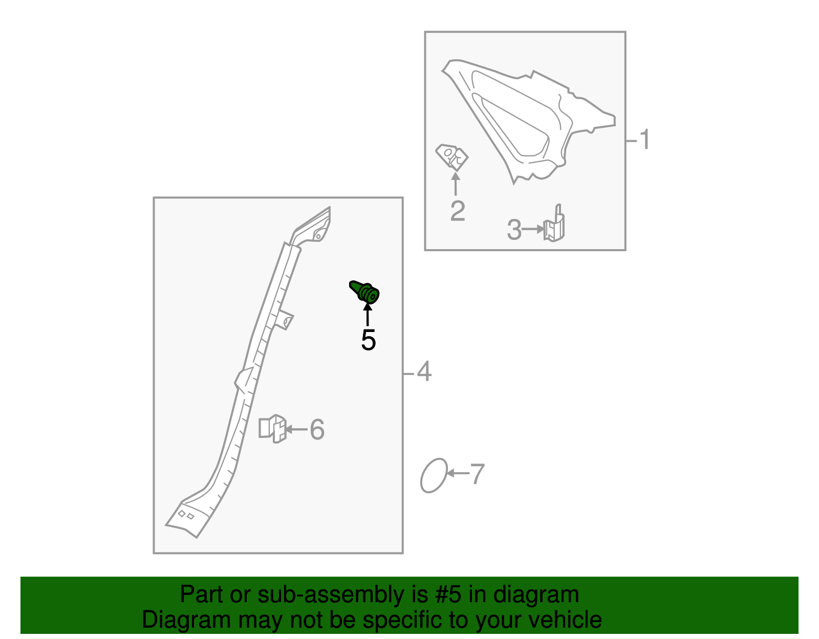 Body B-Pillar Trim Panel Clip - Volkswagen (3B0-867-333)