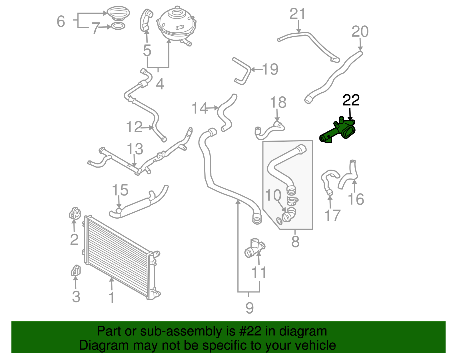 Flange - Volkswagen (06A-121-132-C)