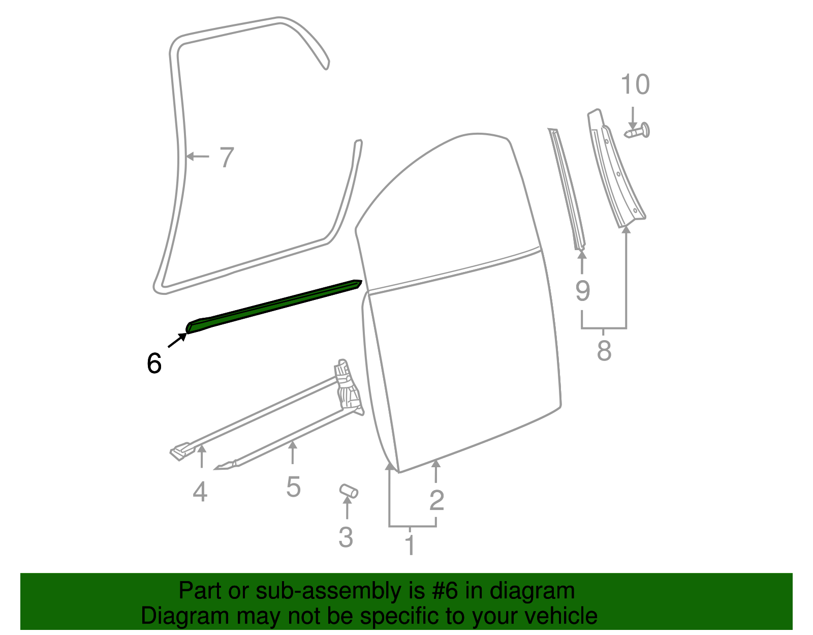 Belt Weather-Strip - Volkswagen (1C0-837-477-A-B41)