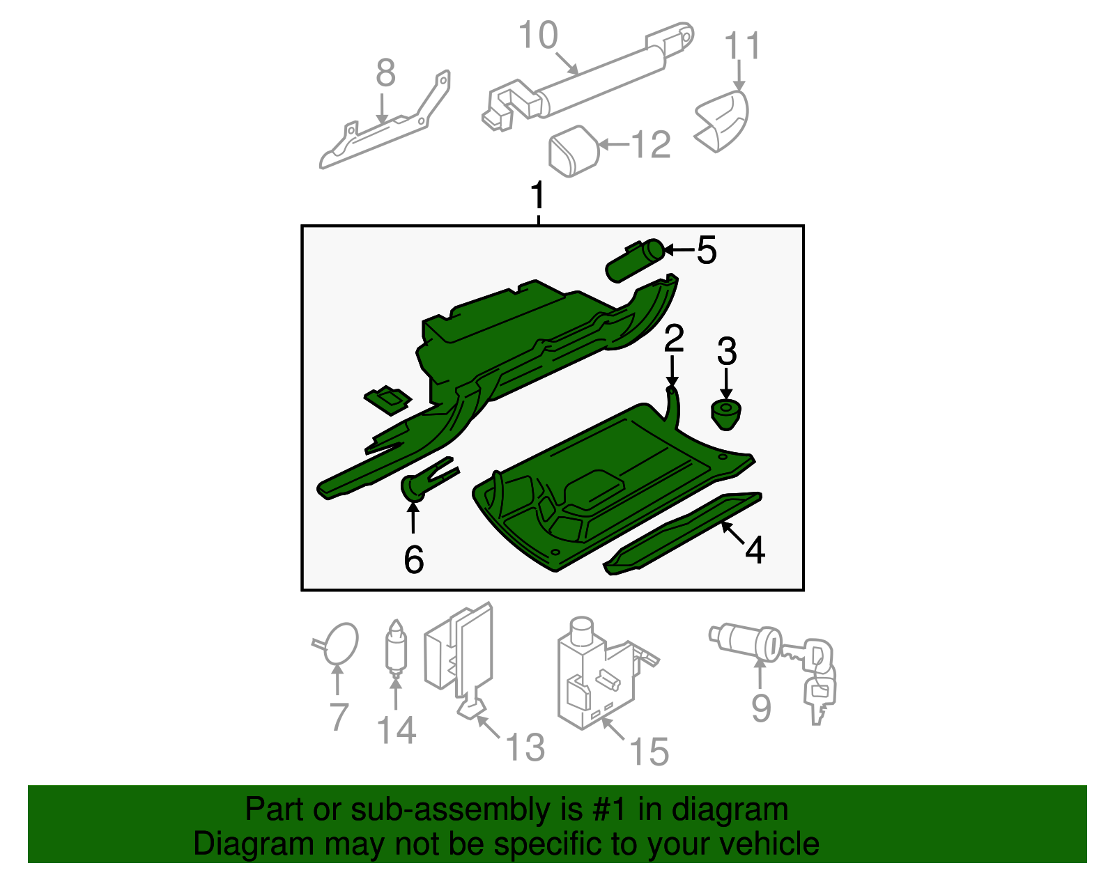 Glove Box Assembly - Volkswagen (1C1-880-247-G-2QL)