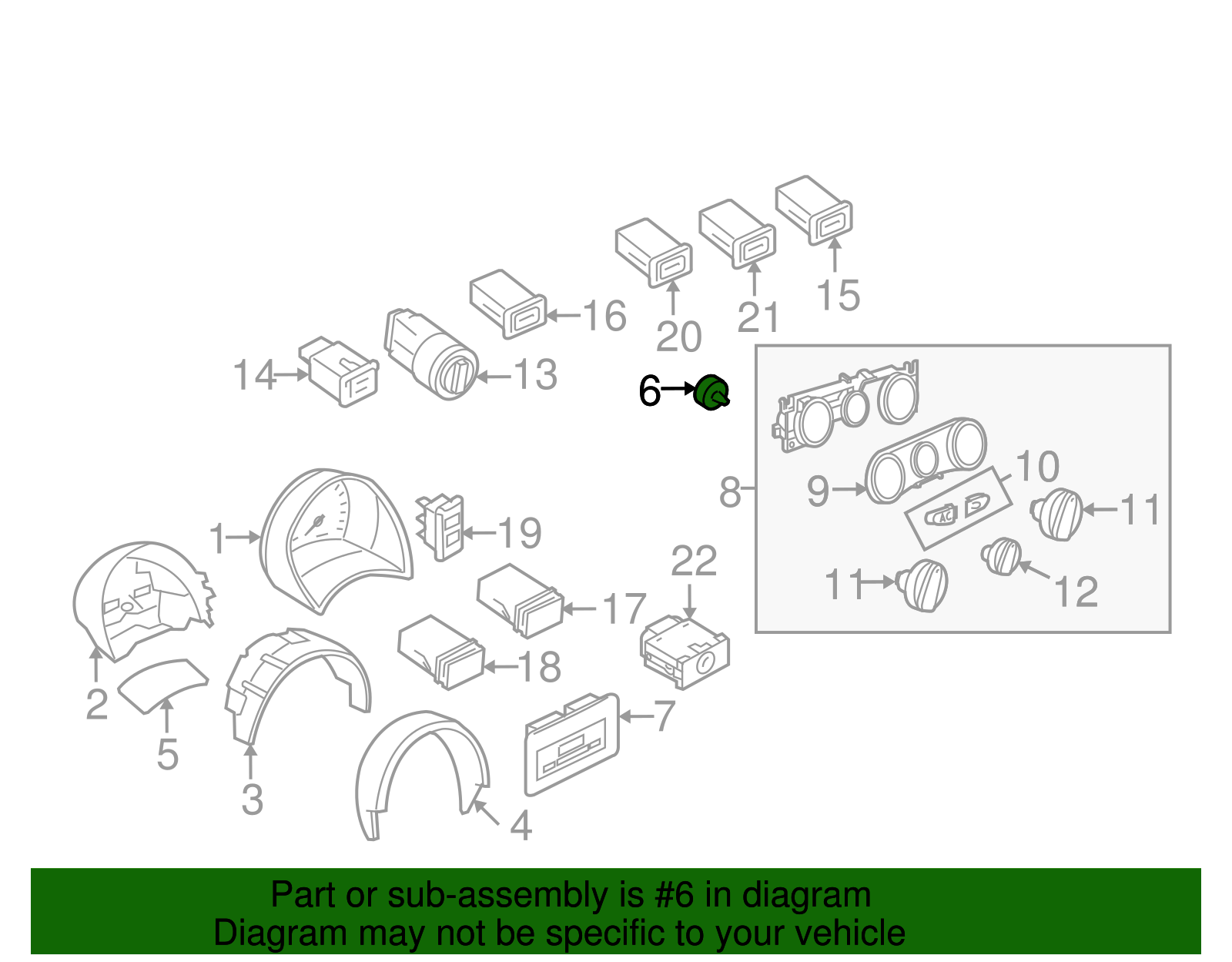 Bulb & Socket - Volkswagen (4A0-919-040-C)