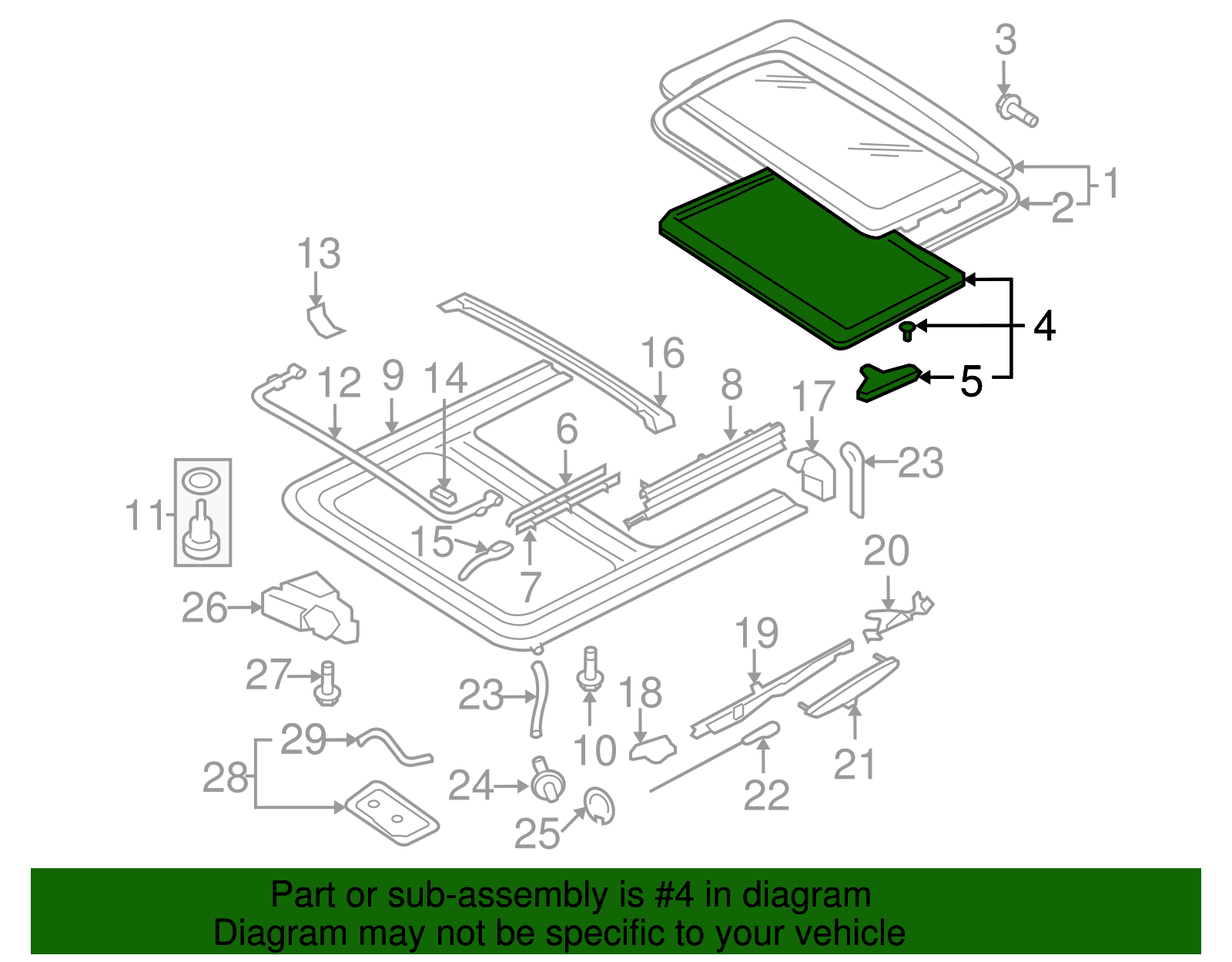 Sunroof Cover - Volkswagen (1C0-877-255-E-6K8)