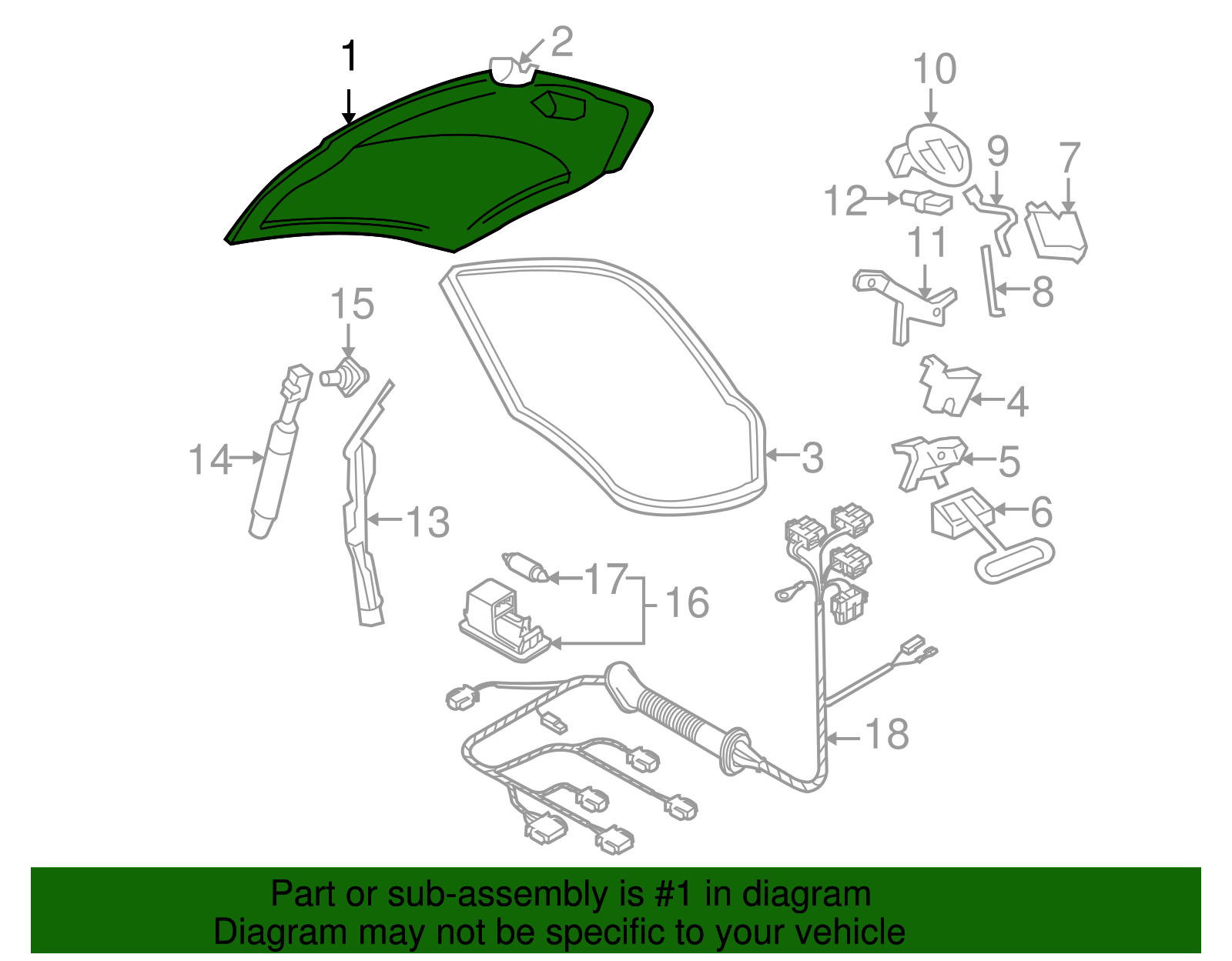 Lift Gate - Volkswagen (1C0-827-025-P)