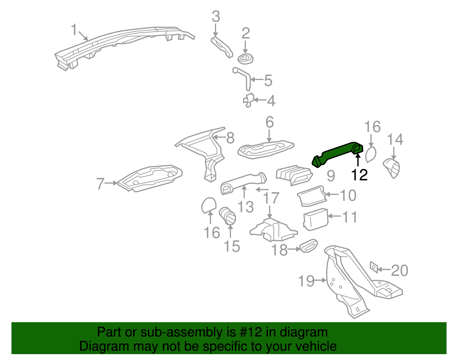 Duct - Volkswagen (1C1-819-634-A)