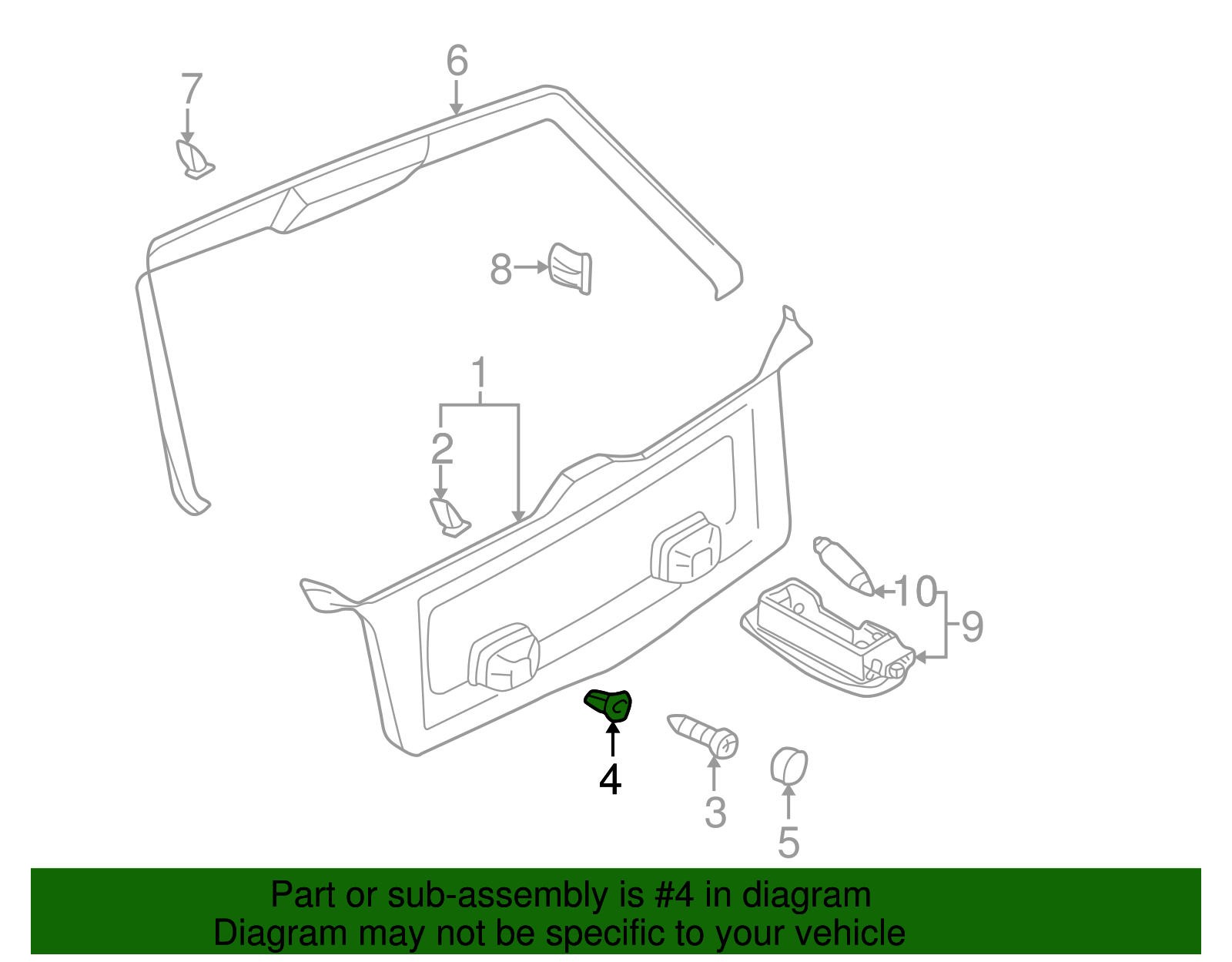 Kick Panel Trim Clip - Volkswagen (4A0-857-610)