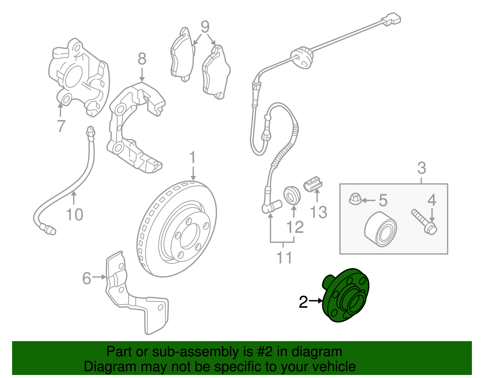 Hub - Volkswagen (4A0-407-615-G)