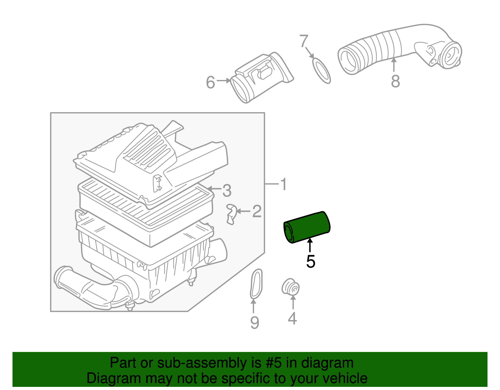 Warm Air Hose - Volkswagen (027-129-627-E)