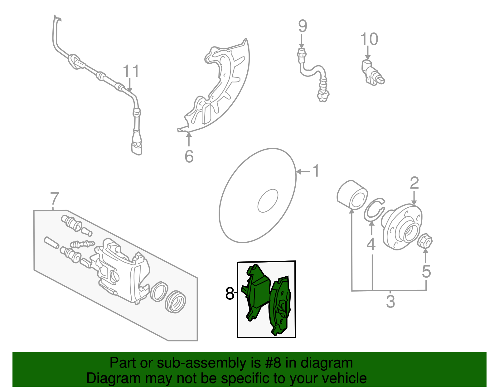 Disc Brake Pad Set - Volkswagen (1S0-698-151-D)