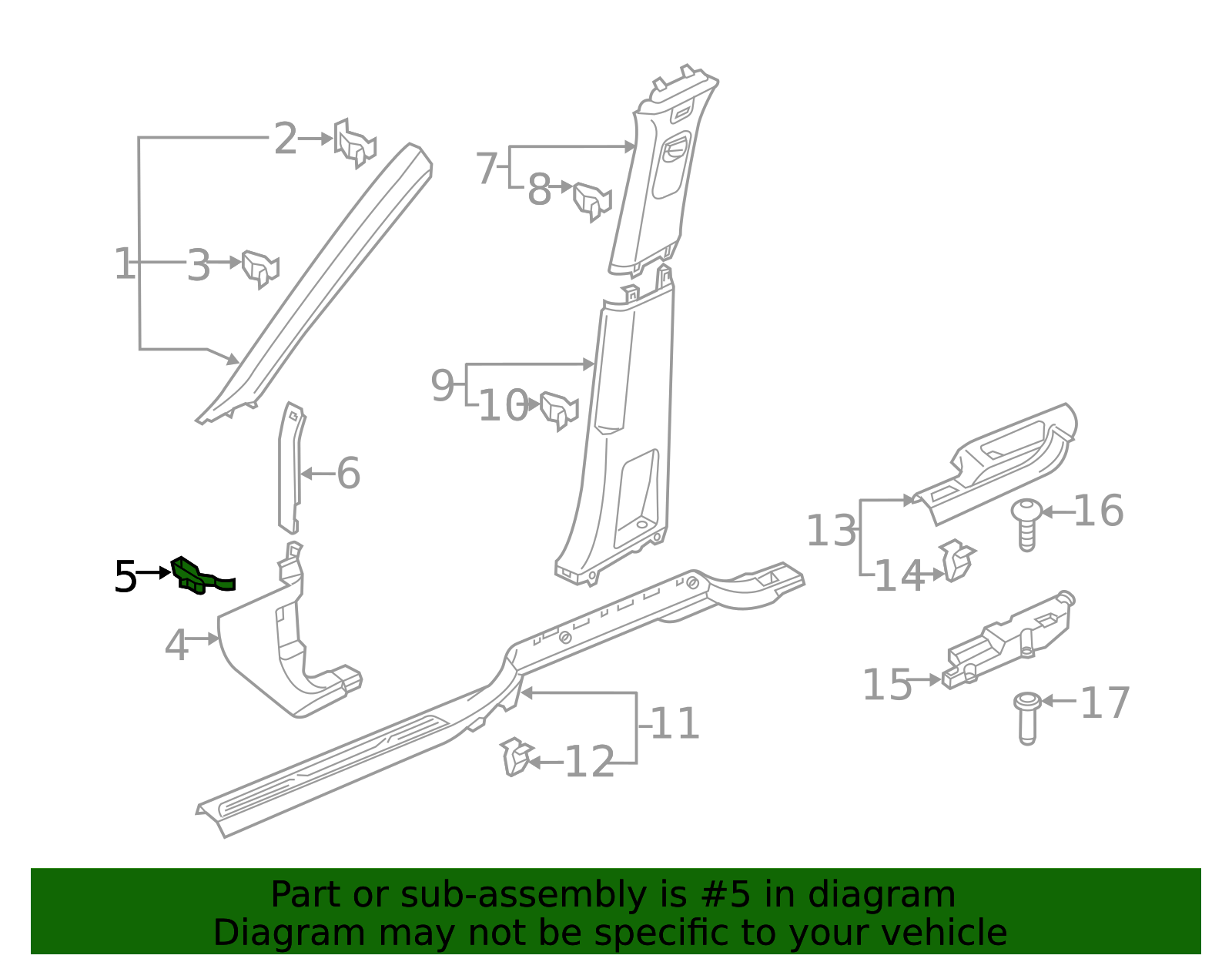 Kick Panel Trim Clip - Volkswagen (1C0-867-207)