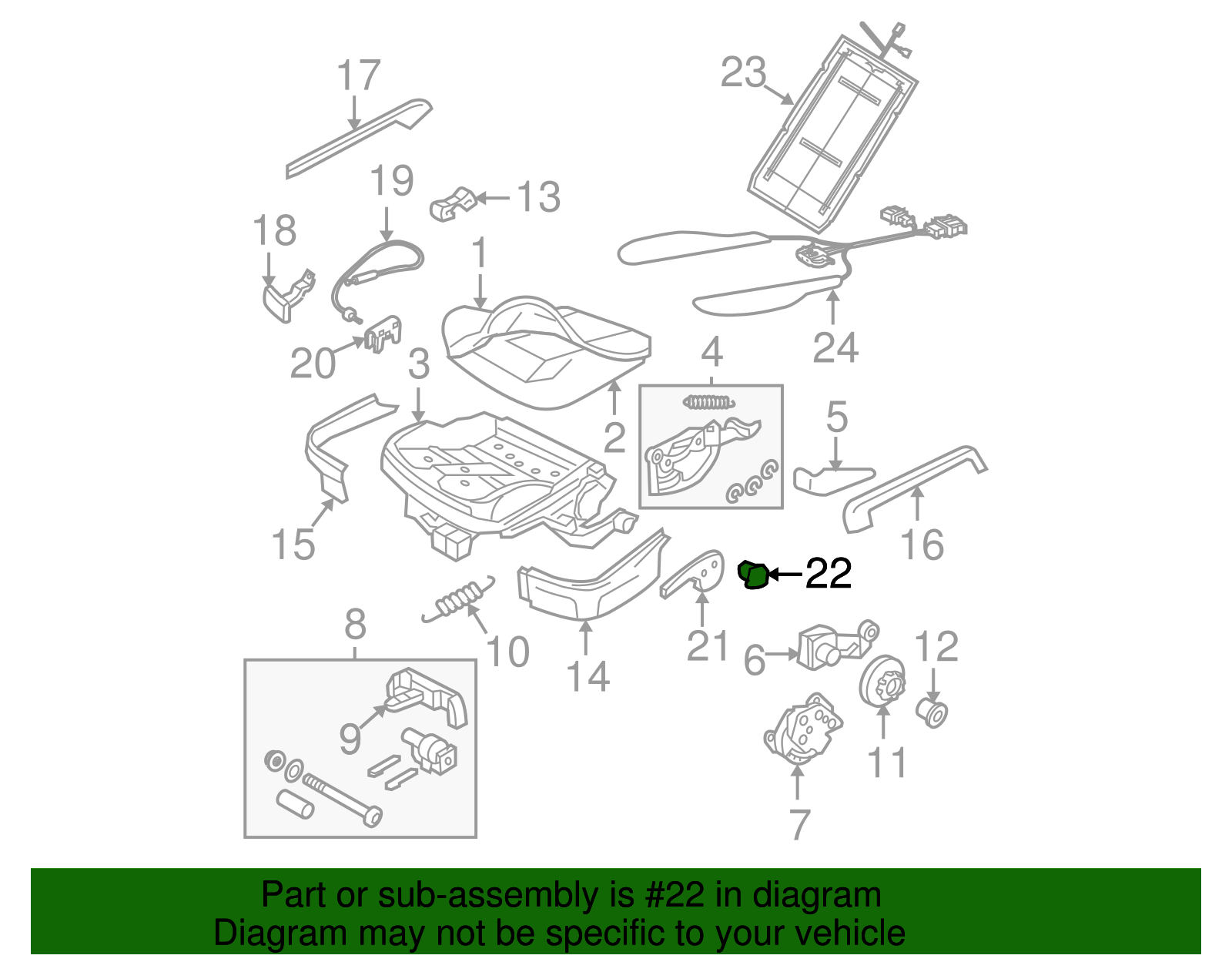 Adjust Lever Cap - Volkswagen (1J0-881-171-B-B41)