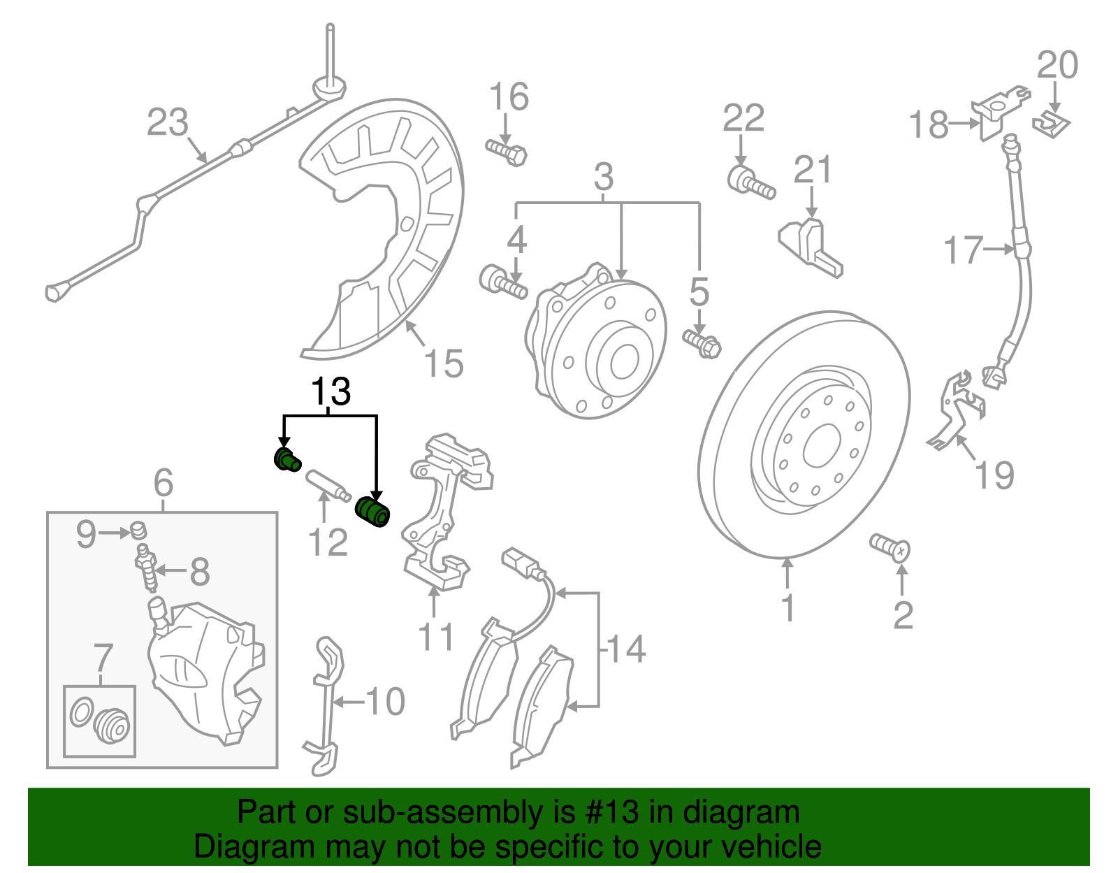 Disc Brake Caliper Pin Boot Kit - Volkswagen (8V0-698-647)