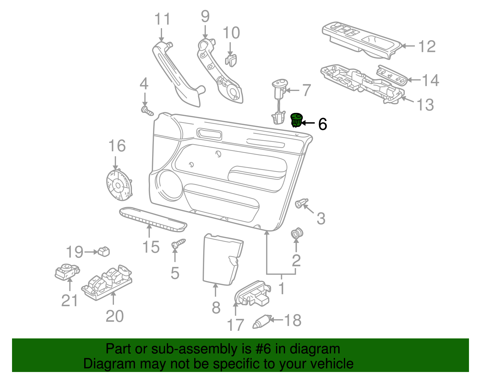 Lock Knob Guide - Volkswagen (3B0-867-109-01C)