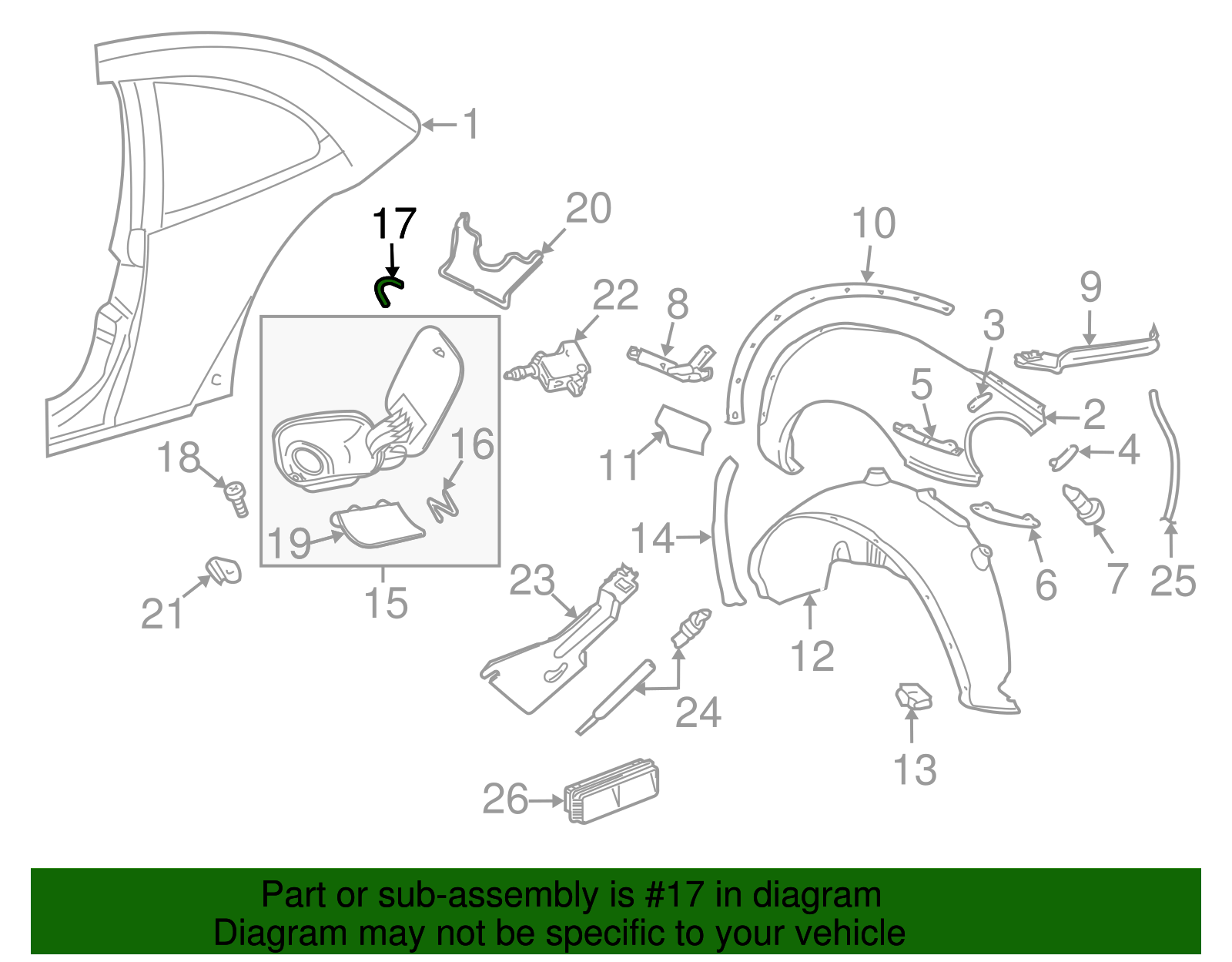 Fuel Door Tension Spring - Volkswagen (3B0-809-931)
