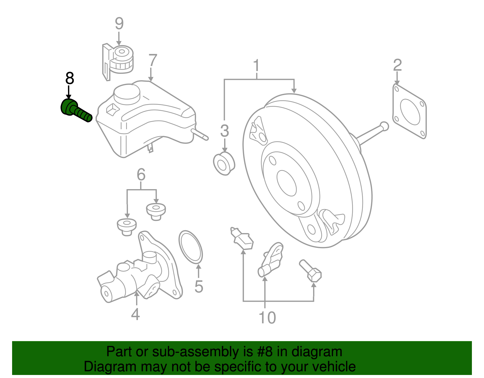 Reservoir Pin - Volkswagen (1H0-611-037)