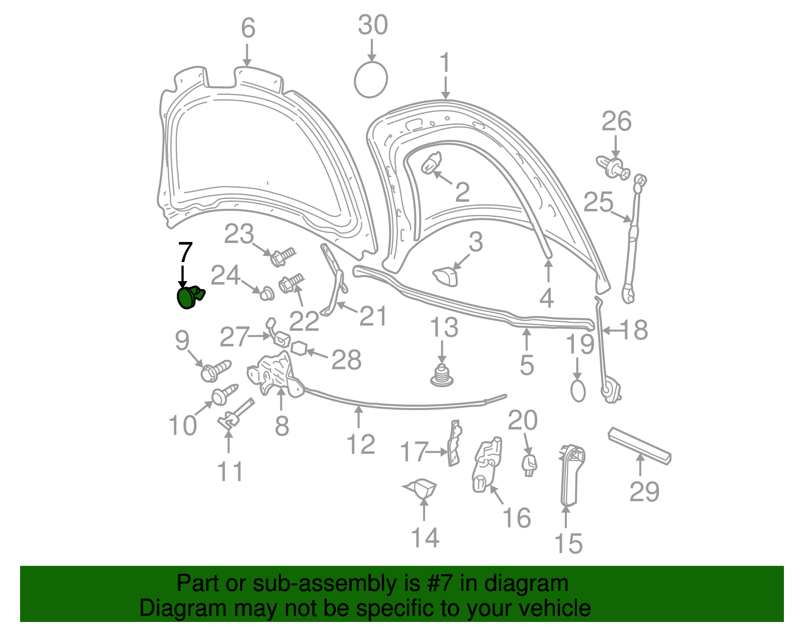 Insulator Clip - Volkswagen (1H5-863-849-A-01C)