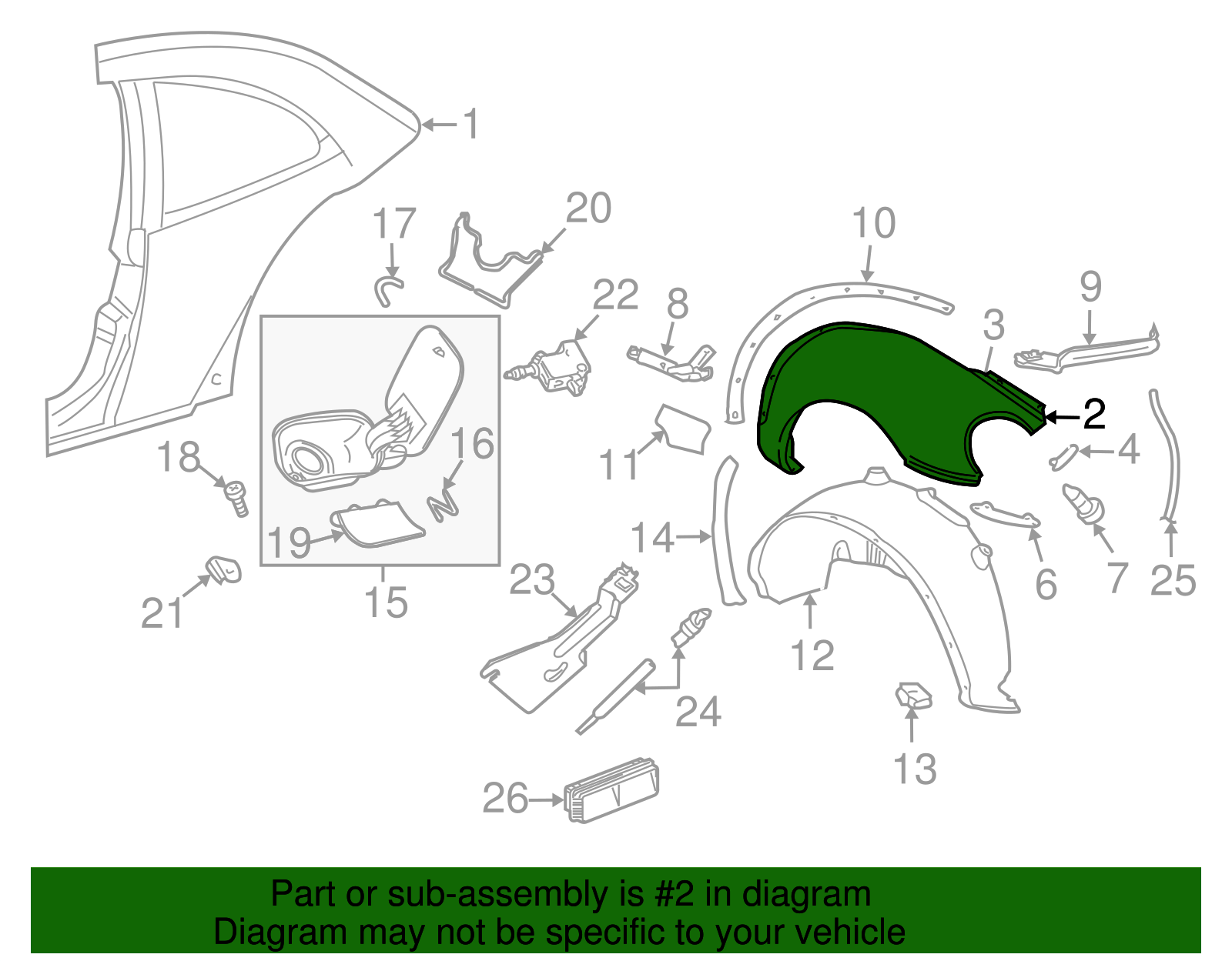 Fender - Volkswagen (1C0-821-301-F-GRU)
