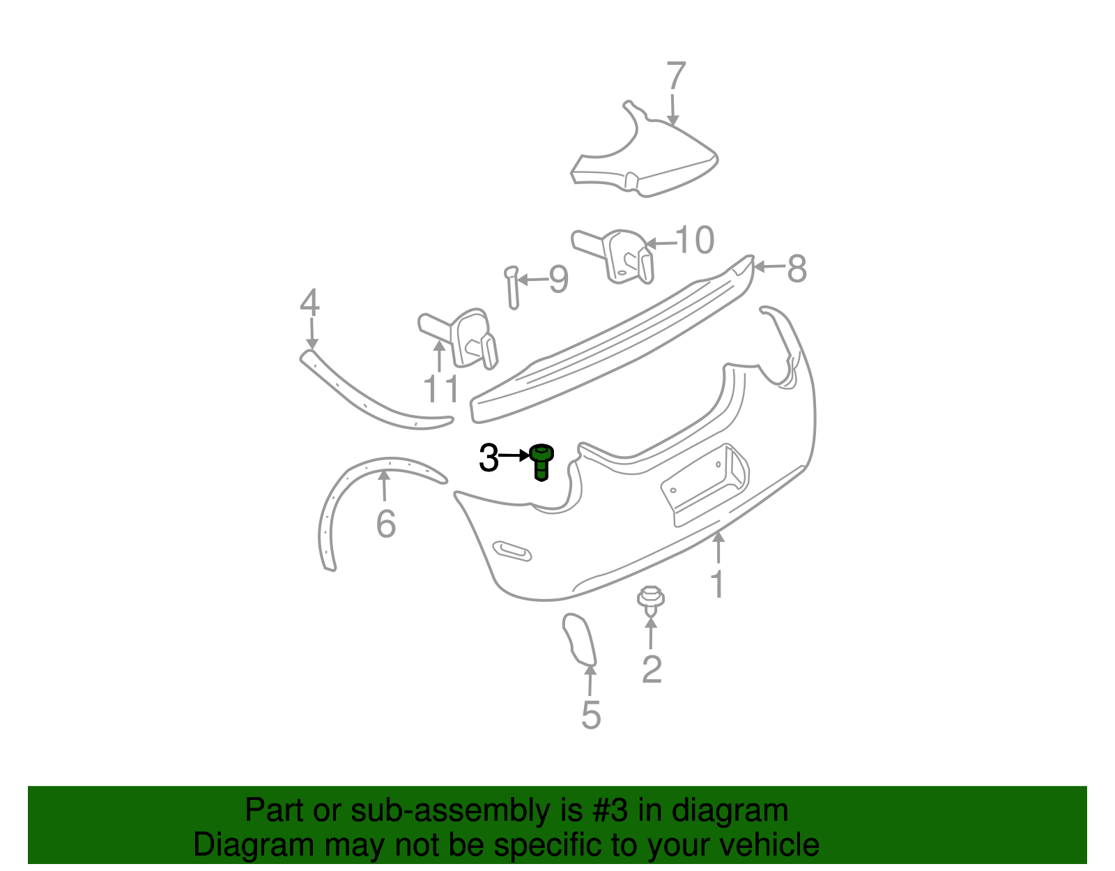 Bumper Cover Screw - Volkswagen (WHT-000-036)